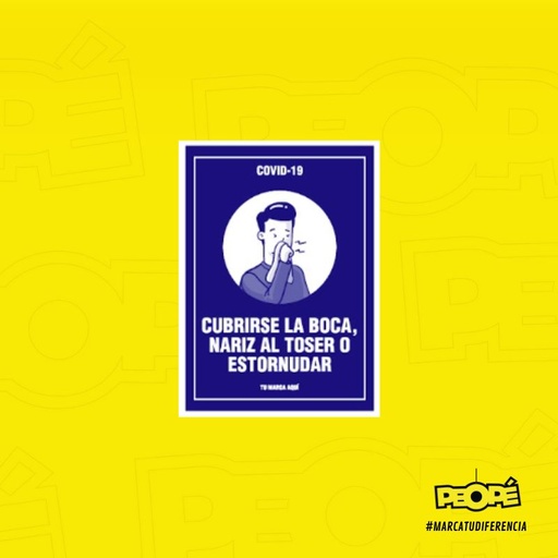 Se√±al " Cubrirse La Boca, Nariz Al Toser O Estornudar"